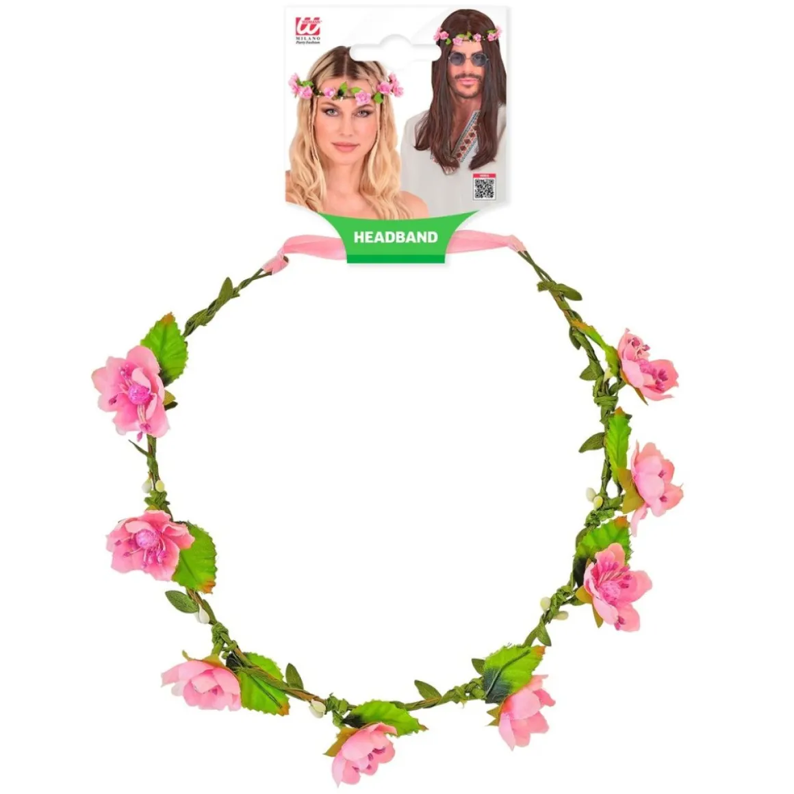 Lyserødt Blomster Hårbånd