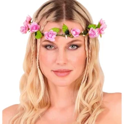 Lyserødt Blomster Hårbånd