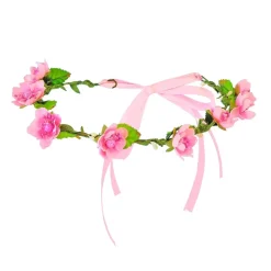 Lyserødt Blomster Hårbånd