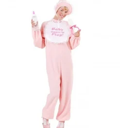 Lyserød Voksenbaby Kostume