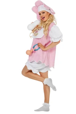 Lyserød Voksenbaby Kostume