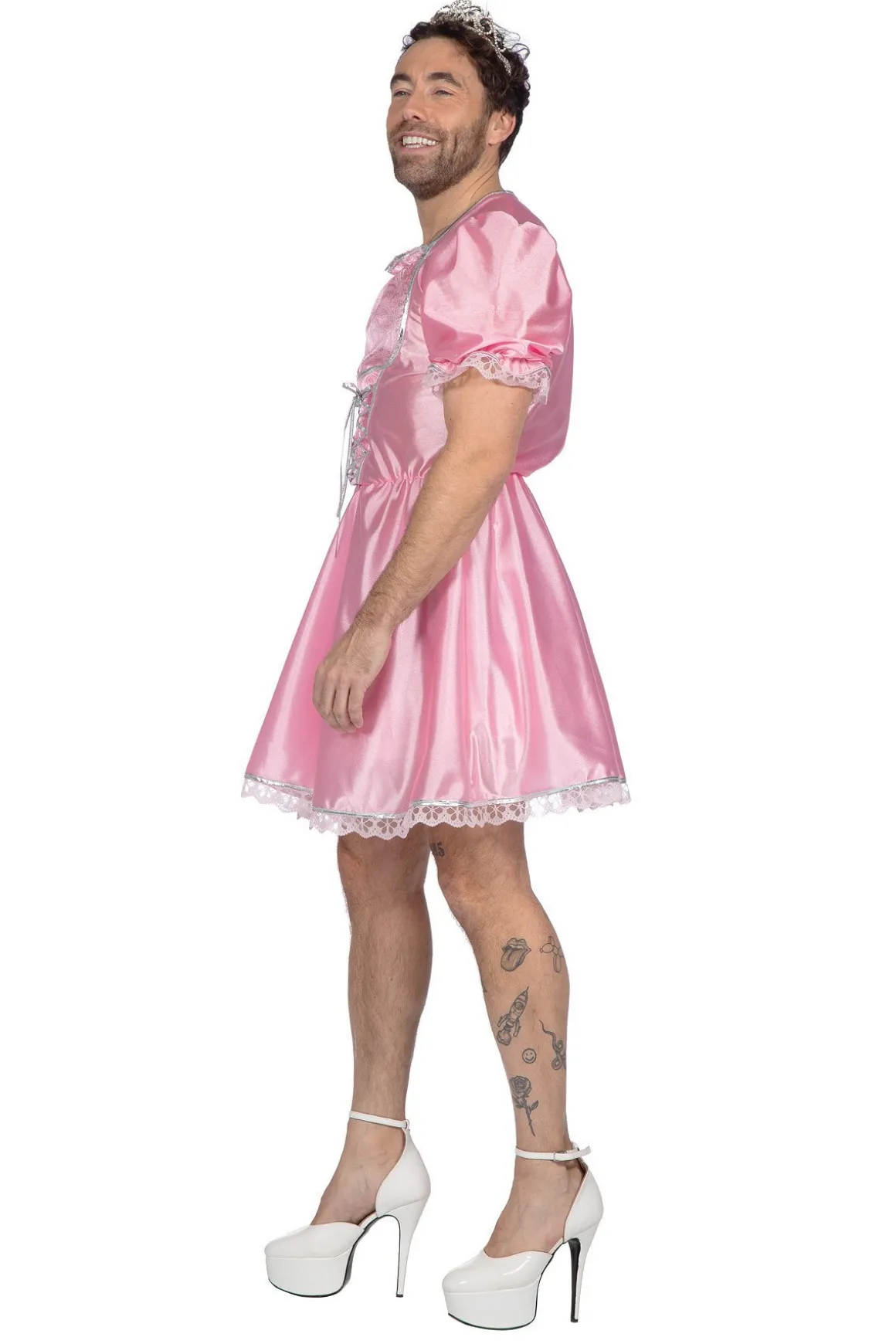 Mandlig Prinsesse Kostume Lyserød