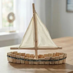 Maritimt Træskib Centerpiece Natur