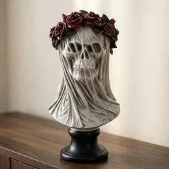 Marmor Skeletbrud Skulptur