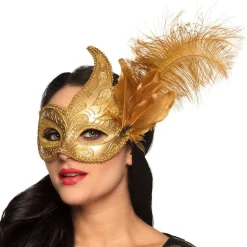 Maskerade Øjenmaske Guld