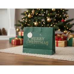 Merry Chistmas Gavepose Grøn