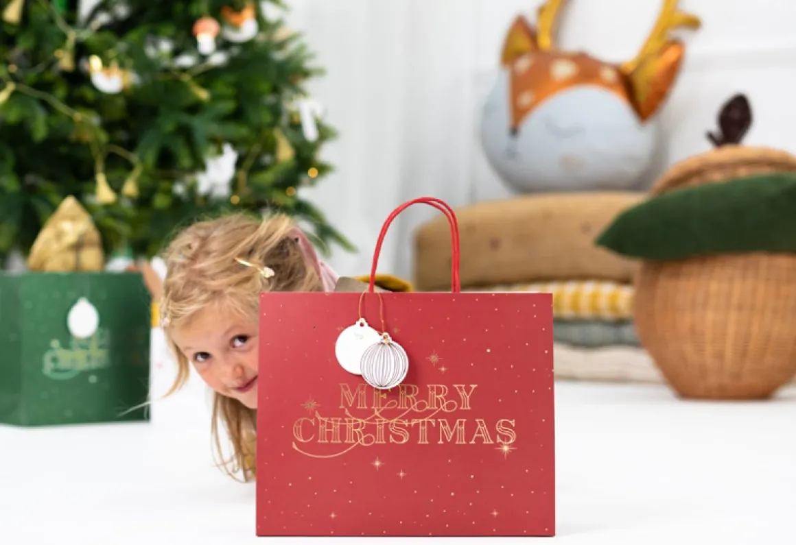 Merry Chistmas Gavepose Rød