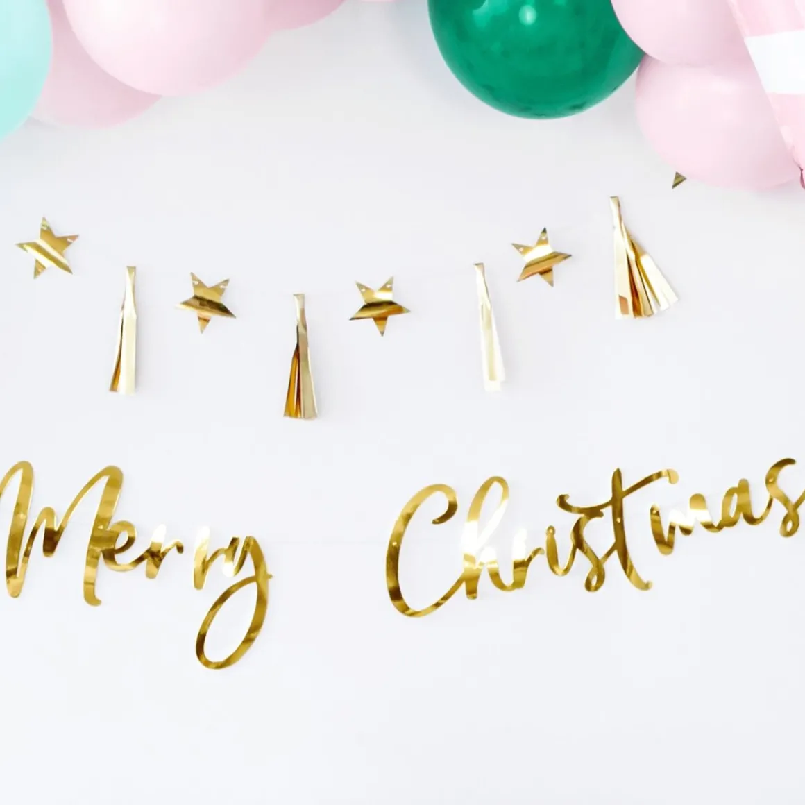 Merry Christmas Guirlande Guld