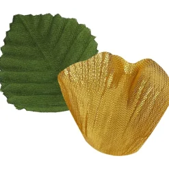 Metalliske Blade Bordpynt Grøn/Guld