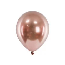 Metalliske Mellemstore Latexballoner Rosaguld