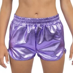 Metalliske Shorts Lilla