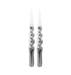 Metalliske Spiral Lys Hvid/Sølv