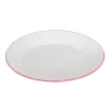 Metal Tallerken Hvid/Rosa