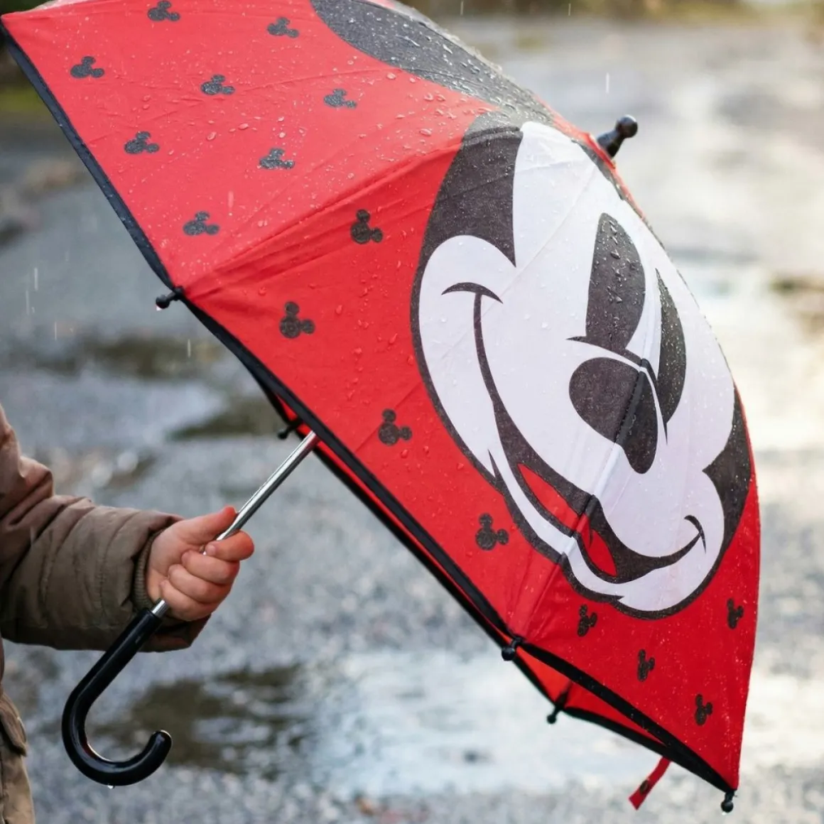 Mickey Mouse® Silhuet Paraply Rød