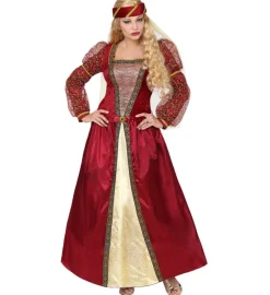 Middelalder Prinsesse Kostume Rød