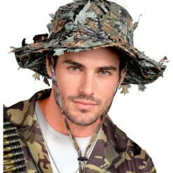 Militær Camouflage Hat Med Løv