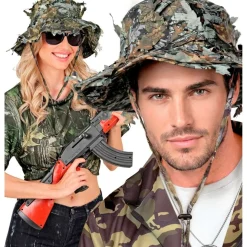 Militær Camouflage Hat Med Løv