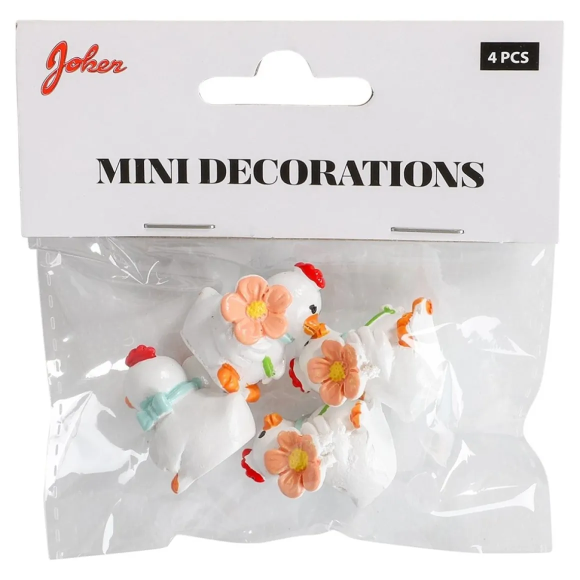 Mini Dekorationshøns Hvid