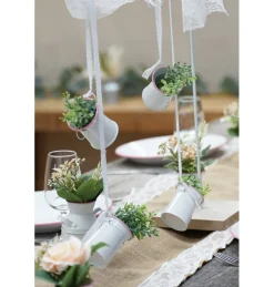 Mini Mælkekande Vase Hvid/Rosa