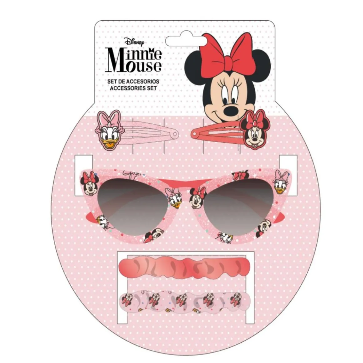 Minnie Mouse® Solbrille & Hårtilbehør Sæt Lyserød