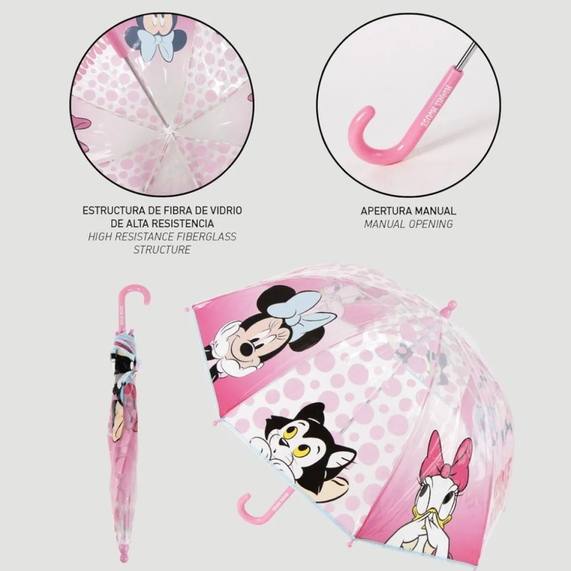 Minnie Mouse® & Friends Paraply Lyserød