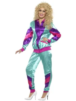 Mint 80'er Træningsdragt Kostume