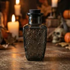 Mønstret Halloween Glasflaske Sort