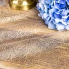 Mønstret Organza Stofrulle Hvid/Guld