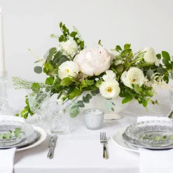 Mønstret Organza Stofrulle Hvid