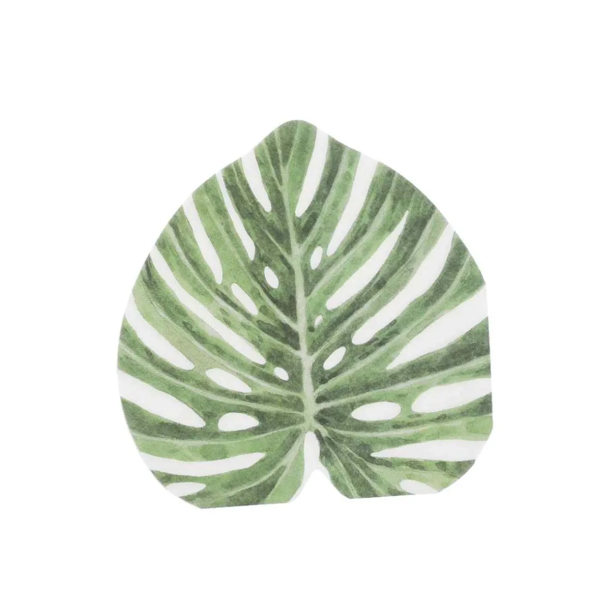 Monstera Servietter Grøn/Hvid