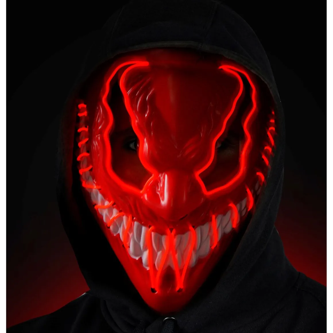 Monster LED Maske Rød