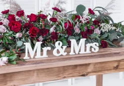 Mr & Mrs Skilt Træ Hvid