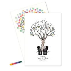 Mr. & Mr. Bryllup Fingeraftryk Plakat