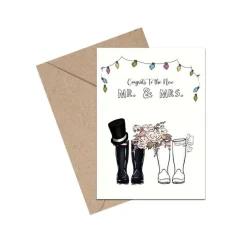 Mr. & Mrs. Bryllupskort