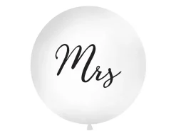 Mrs Kæmpe Ballon Hvid