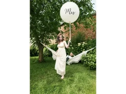 Mrs Kæmpe Ballon Hvid