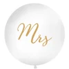 Mrs Kæmpe Ballon Hvid/Guld