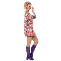 Multifarvet Hippiekjole Kostume