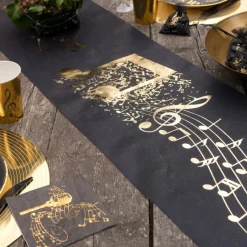 Musik Bordløber Guld/Sort