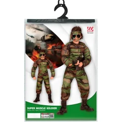 Muskuløs Soldat Børnekostume