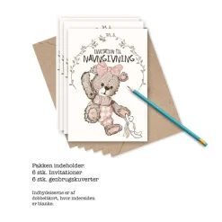 Navngivning Invitationer Pige Kort
