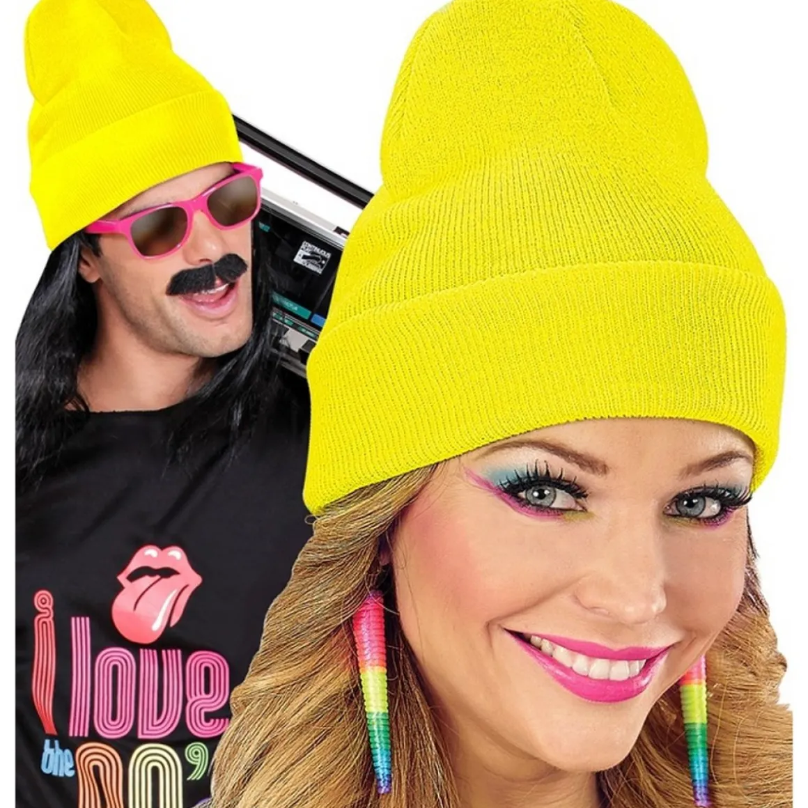 Neon Beanie Hue Gul