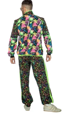 Neon 80'er Træningsdragt Kostume