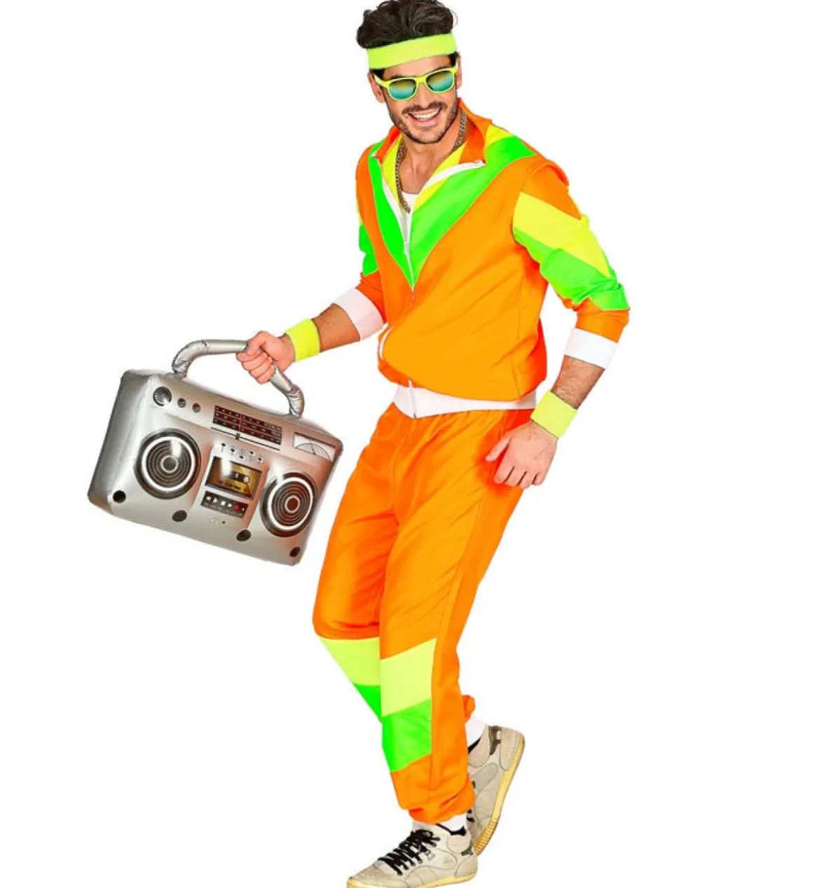 Neon 80'er Træningsdragt Kostume