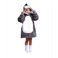Noxxiez® Pingvin Tæppehoodie Til Børn