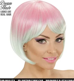 Ombre Rave Paryk Pink/Turkis
