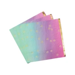 Ombre Servietter Pastel/Guld