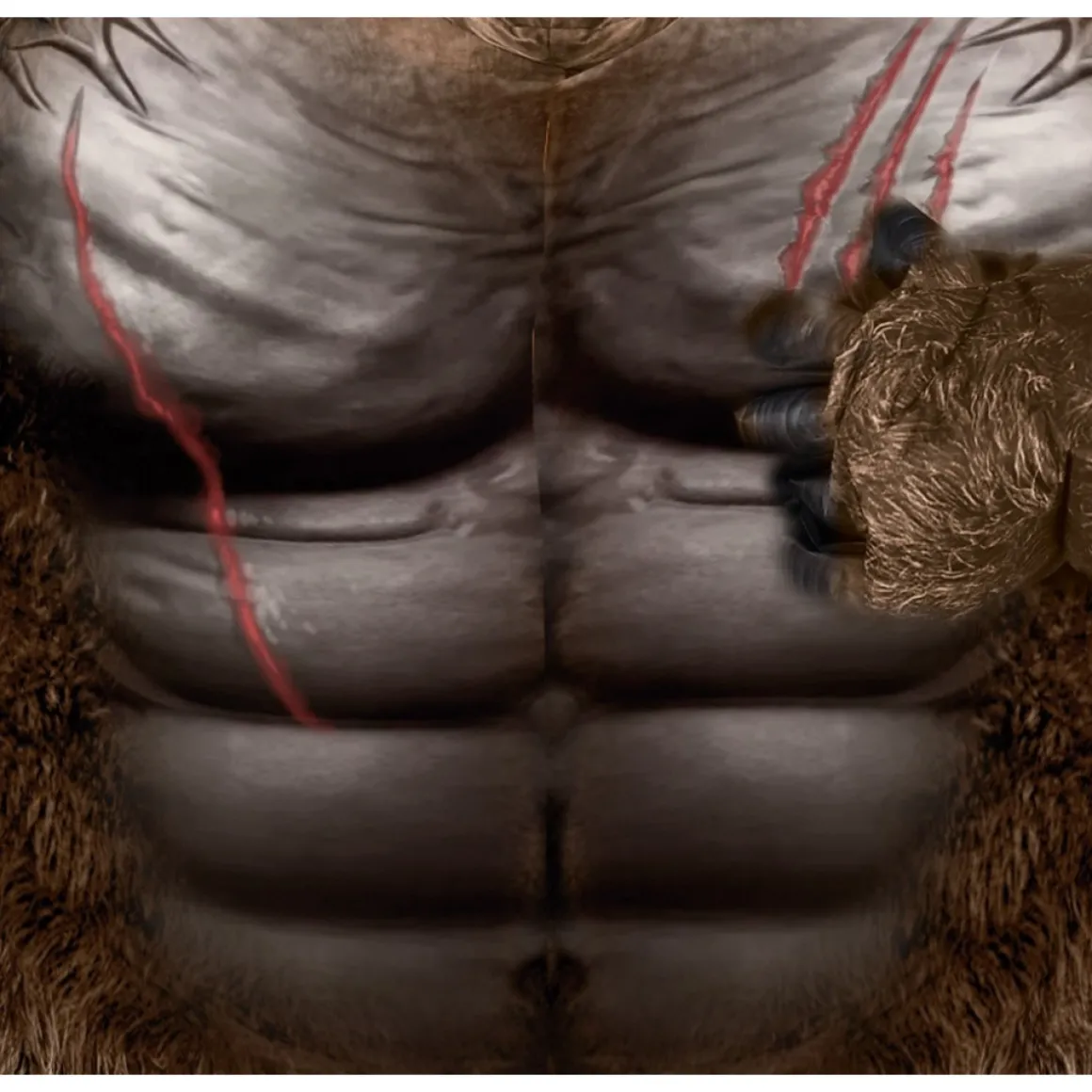 Oppustelig Gorilla Kostume Brun