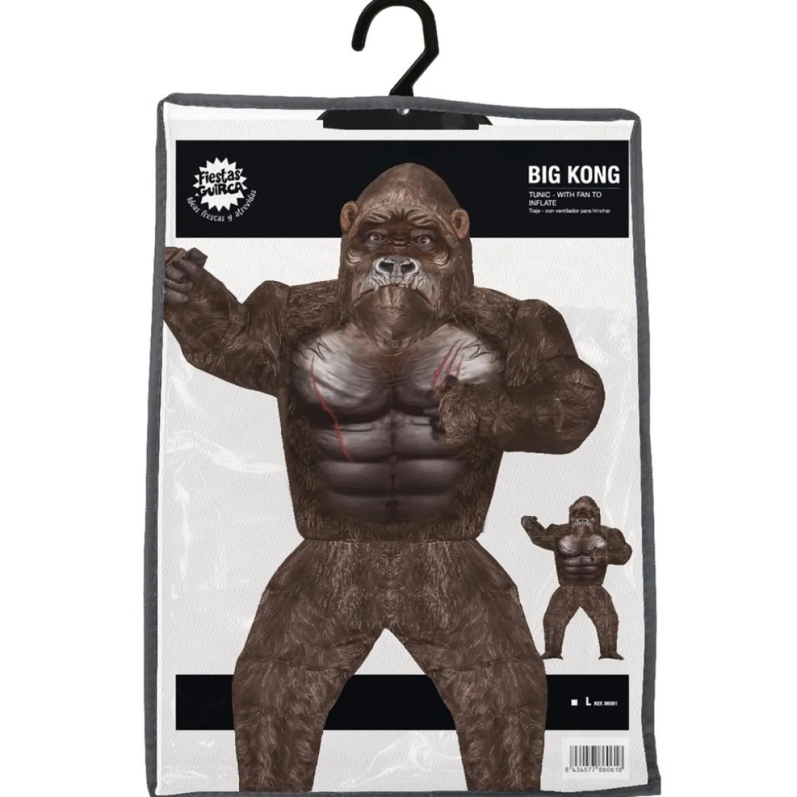 Oppustelig Gorilla Kostume Brun