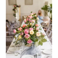 Organza Stofrulle Sølv